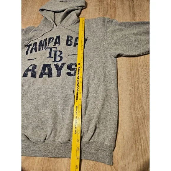 Tampa Bay Rays Mlb Gray Hoodie Sweatshirt Mens Size L Gray - Picture 5 of 5